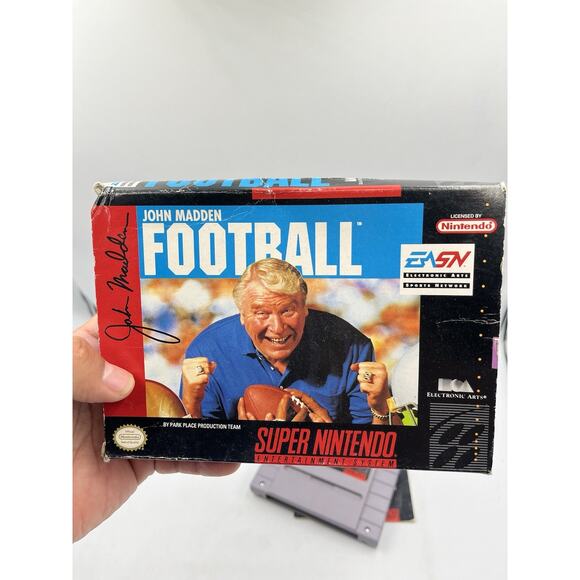 John Madden Football CIB Complete SNES Super Nintendo Authentic - Picture 10 of 16
